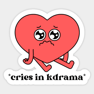 Cries in Kdrama Sticker